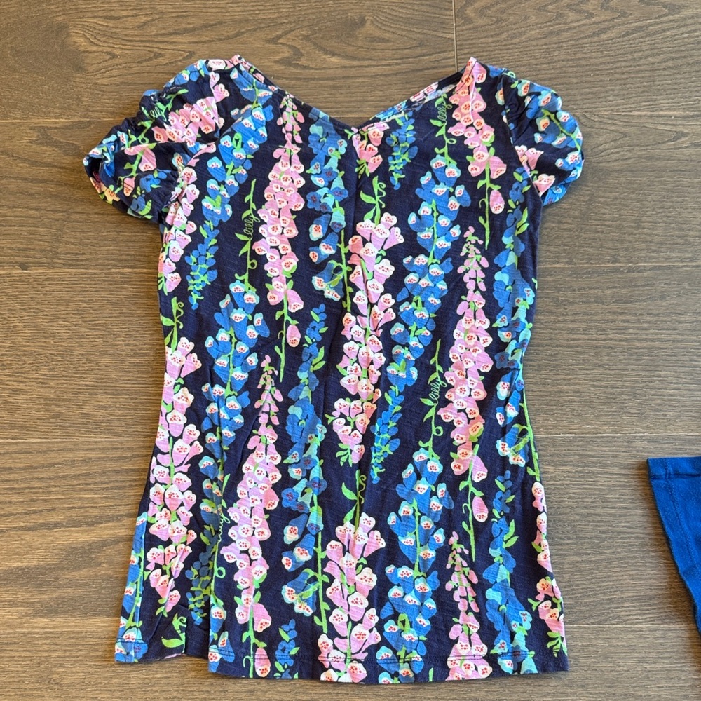 Lilly Pulitzer Multicolor Floral V-Neck Top